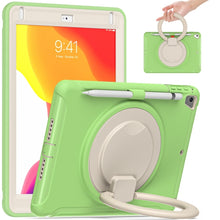 Shockproof  TPU + PC Protective Case with 360 Degree Rotation Foldable Handle Grip Holder & Pen Slot For iPad 9.7 2018 / 2017 / Air 2 / Pro 9.7(Matcha Green)