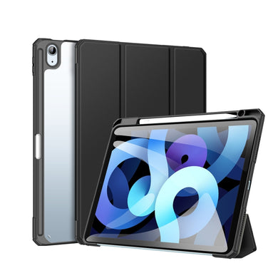 DUX DUCIS TOBY Series Shockproof PU Leather + PC + TPU Horizontal Flip Case with Holder & Pen Slot & Sleep / Wake-up Function For iPad Air 2022 / 2020 10.9(Black)