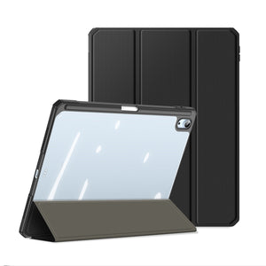 DUX DUCIS TOBY Series Shockproof PU Leather + PC + TPU Horizontal Flip Case with Holder & Pen Slot & Sleep / Wake-up Function For iPad Air 2022 / 2020 10.9(Black)