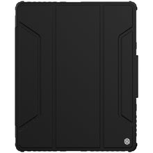 For iPad Pro 12.9 2022 / 2021 / 2020 NILLKIN Bumper Pro Horizontal Flip Leather Tablet Case with Pen Slot & Holder & Sleep / Wake-up Function(Black)