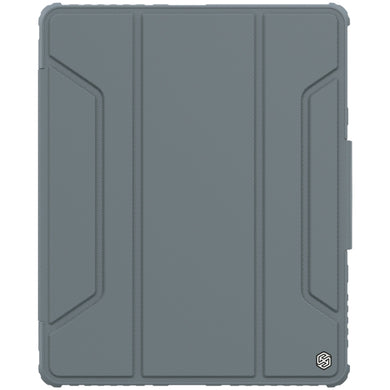 For iPad Pro 12.9 2022 / 2021 / 2020 NILLKIN Bumper Pro Horizontal Flip Leather Tablet Case with Pen Slot & Holder & Sleep / Wake-up Function(Grey)