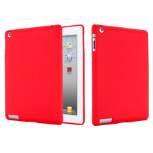 Solid Color Liquid Silicone Dropproof Full Coverage Protective Case For iPad 4 / 3 / 2(Red)