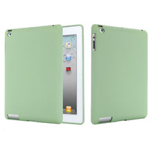 Solid Color Liquid Silicone Dropproof Full Coverage Protective Case For iPad 4 / 3 / 2(Green)