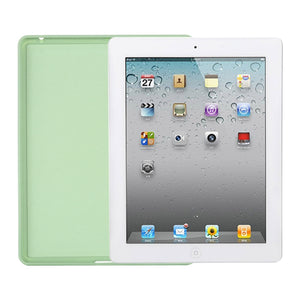 Solid Color Liquid Silicone Dropproof Full Coverage Protective Case For iPad 4 / 3 / 2(Green)