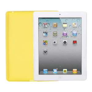 Solid Color Liquid Silicone Dropproof Full Coverage Protective Case For iPad 4 / 3 / 2(Yellow)