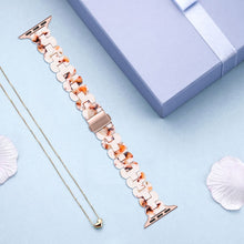 Oval Resin Watch Band For Apple Watch Series 8&7 41mm / SE 2&6&SE&5&4 40mm / 3&2&1 38mm(Nougat)