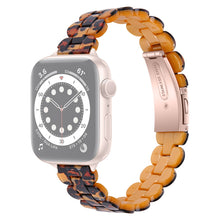 Oval Resin Watch Band For Apple Watch Ultra 49mm / Series 8&7 45mm / SE 2&6&SE&5&4 44mm / 3&2&1 42mm(Leopard Print)