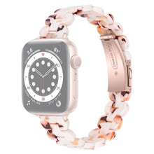 Oval Resin Watch Band For Apple Watch Ultra 49mm / Series 8&7 45mm / SE 2&6&SE&5&4 44mm / 3&2&1 42mm(Nougat)