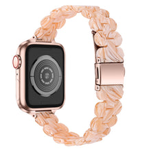 Oval Resin Watch Band For Apple Watch Ultra 49mm / Series 8&7 45mm / SE 2&6&SE&5&4 44mm / 3&2&1 42mm(Silk White)