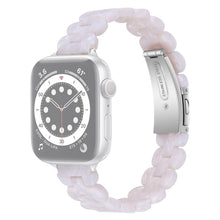 Oval Resin Watch Band For Apple Watch Ultra 49mm / Series 8&7 45mm / SE 2&6&SE&5&4 44mm / 3&2&1 42mm(Pearl White)