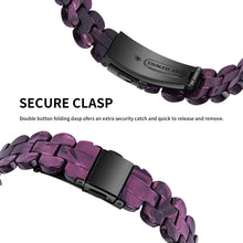Oval Resin Watch Band For Apple Watch Ultra 49mm / Series 8&7 45mm / SE 2&6&SE&5&4 44mm / 3&2&1 42mm(Purple Light)