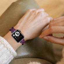 Oval Resin Watch Band For Apple Watch Ultra 49mm / Series 8&7 45mm / SE 2&6&SE&5&4 44mm / 3&2&1 42mm(Purple Light)