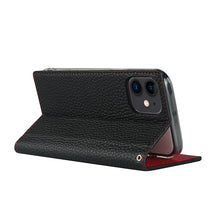 For iPhone 12 mini Litchi Genuine Leather Phone Case (Black)