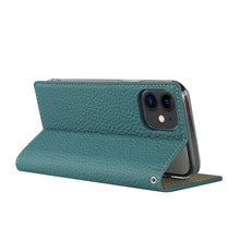 For iPhone 12 mini Litchi Genuine Leather Phone Case (Sky Blue)