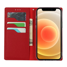 For iPhone 12 mini Litchi Genuine Leather Phone Case (Red)