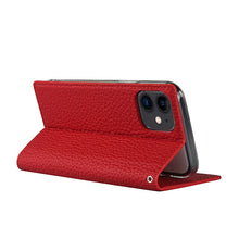 For iPhone 12 mini Litchi Genuine Leather Phone Case (Red)