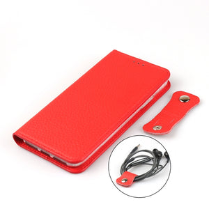 For iPhone 12 mini Litchi Genuine Leather Phone Case (Red)