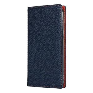 For iPhone 12 / 12 Pro Litchi Genuine Leather Phone Case(Dark Blue)