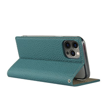 For iPhone 12 / 12 Pro Litchi Genuine Leather Phone Case(Sky Blue)