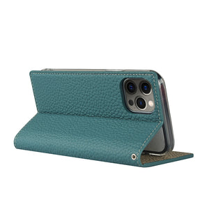 For iPhone 12 / 12 Pro Litchi Genuine Leather Phone Case(Sky Blue)