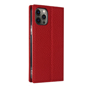 For iPhone 12 / 12 Pro Litchi Genuine Leather Phone Case(Red)