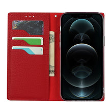 For iPhone 12 / 12 Pro Litchi Genuine Leather Phone Case(Red)