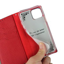 For iPhone 12 / 12 Pro Litchi Genuine Leather Phone Case(Red)