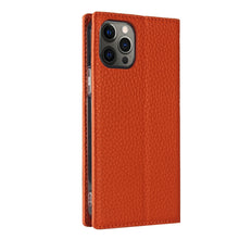 For iPhone 12 Pro Max Litchi Genuine Leather Phone Case(Orange)