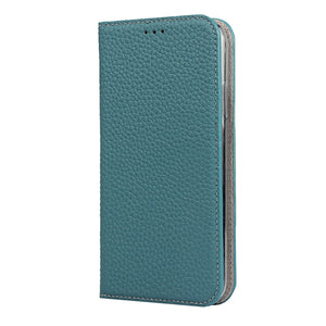 For iPhone 11 Pro Litchi Genuine Leather Phone Case (Sky Blue)