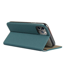 For iPhone 11 Pro Litchi Genuine Leather Phone Case (Sky Blue)