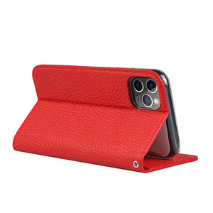 For iPhone 11 Pro Litchi Genuine Leather Phone Case (Red)