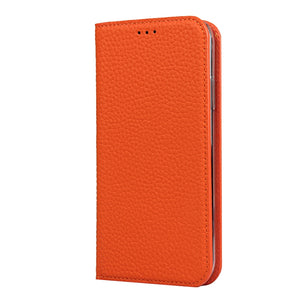 For iPhone 11 Pro Litchi Genuine Leather Phone Case (Orange)