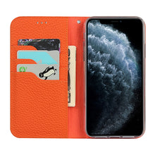 For iPhone 11 Pro Litchi Genuine Leather Phone Case (Orange)