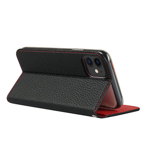 For iPhone 11 Litchi Genuine Leather Phone Case (Black)