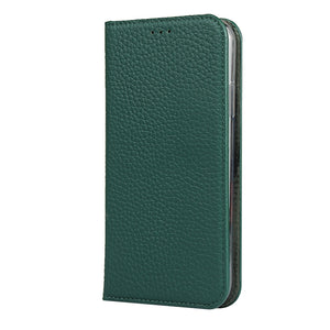 For iPhone 11 Litchi Genuine Leather Phone Case (Green)