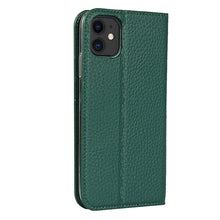 For iPhone 11 Litchi Genuine Leather Phone Case (Green)