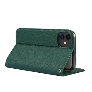 For iPhone 11 Litchi Genuine Leather Phone Case (Green)