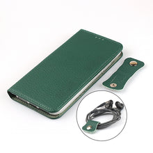 For iPhone 11 Litchi Genuine Leather Phone Case (Green)