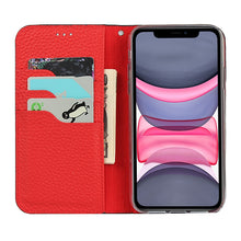 For iPhone 11 Litchi Genuine Leather Phone Case (Red)