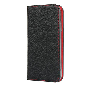 For iPhone 11 Pro Max Litchi Genuine Leather Phone Case (Black)