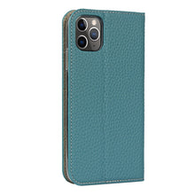 For iPhone 11 Pro Max Litchi Genuine Leather Phone Case (Sky Blue)