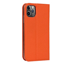 For iPhone 11 Pro Max Litchi Genuine Leather Phone Case (Orange)