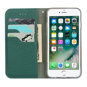 For iPhone SE 2022 / SE 2020 / 8 / 7 Litchi Genuine Leather Phone Case(Green)