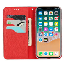 For iPhone X / XS Litchi Genuine Leather Phone Case(Red)