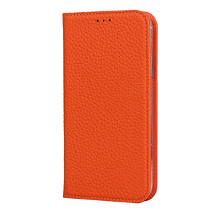 For iPhone XR Litchi Genuine Leather Phone Case(Orange)