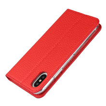 For iPhone XS Max Litchi Genuine Leather Phone Case(Red)