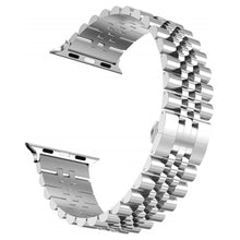Man Five Beads Stainless Steel Watch Band, Width: 22mm For Apple Watch Ultra 49mm / Series 8&7 45mm / SE 2&6&SE&5&4 44mm / 3&2&1 42mm(Silver)
