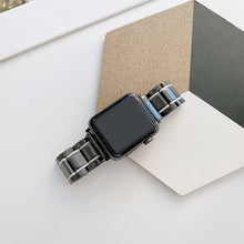 Five Beads Ceramic Steel Watch Band For Apple Watch Ultra 49mm / Series 8&7 45mm / SE 2&6&SE&5&4 44mm / 3&2&1 42mm(Black + Rose Gold)