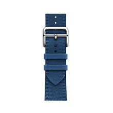 Two-color Nylon Braid Watch Band For Apple Watch Ultra 49mm / Series 8&7 45mm / SE 2&6&SE&5&4 44mm / 3&2&1 42mm(Blue)