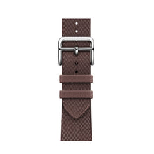 Two-color Nylon Braid Watch Band For Apple Watch Ultra 49mm / Series 8&7 45mm / SE 2&6&SE&5&4 44mm / 3&2&1 42mm(Dark Brown)